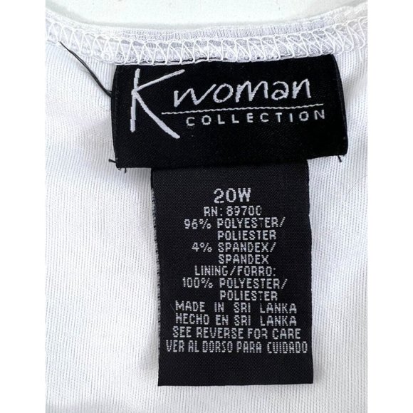 K Woman Collection 2-Piece Zipper Jacket and Tank Top Size 20W White - Picture 9 of 14